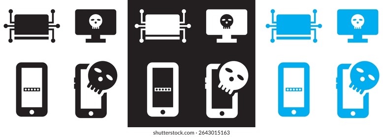 Ícone de atividade de hacker . Vetor para sites, interfaces móveis, apresentações, banner, marca visual etc. Ilustração vetorial. isolada no plano de fundo branco e preto. EPS 10
