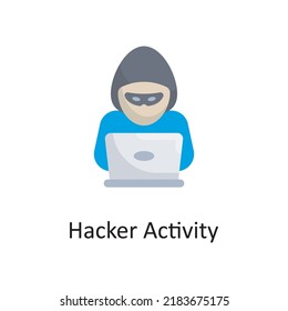Hacker Activity vector flat Icon Design illustration. Miscellaneous Symbol on White background EPS 10 File