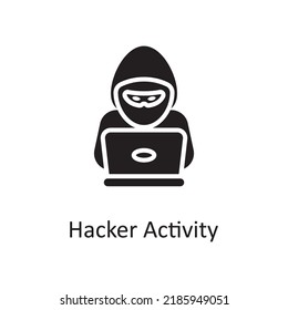 Hacker Activity Vector Solid Icon Design Stock Vector (Royalty Free ...