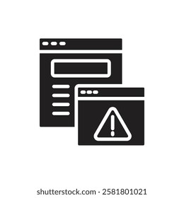 Hacker Adware Filled Icon Vector Illustration