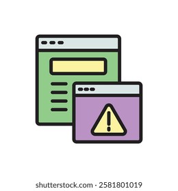 Hacker Adware Icon Vector Illustration