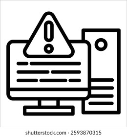 Hacker Alert Icon Element For Design