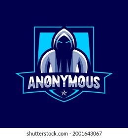 Hacker Anonymous mascot logo esport design