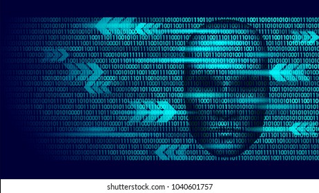 Hacker artificial intelligence robot danger dark face. Cyborg binary code head shadow online hack alert personal data intellect mind virtual information vector illustration