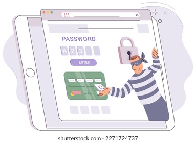Hacker attack, fraud investigation, internet phishing attack. Fraud prevention. Internet user open scam email. Cyber criminal stealing privacy account and password, bank document and credit card