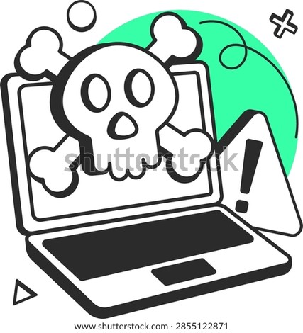 hacker attack illustration for cyber security application and web