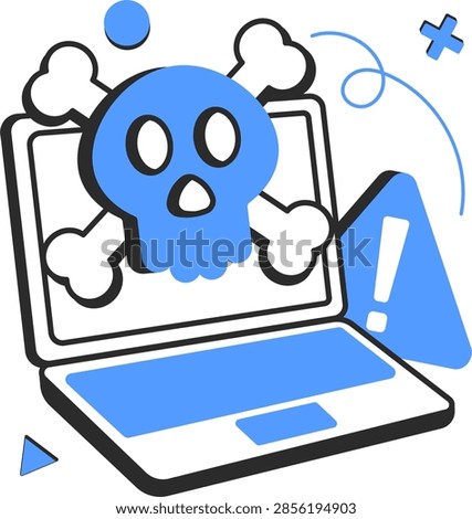 hacker attack illustration for cyber security application and web