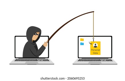 Hacker attack website security phishing scam