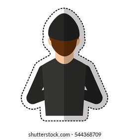 hacker avatar character isolated icon vector illustration design