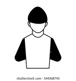 hacker avatar character isolated icon vector illustration design