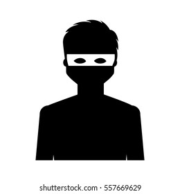 hacker avatar character isolated icon vector illustration design