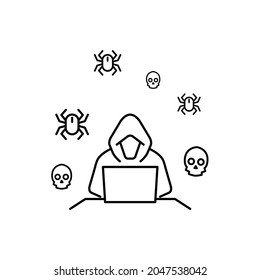 Hacker avatar icon, eps 10