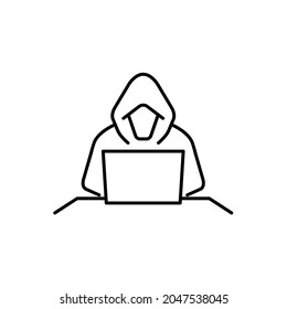 Icono de avatar de hacker, eps 10