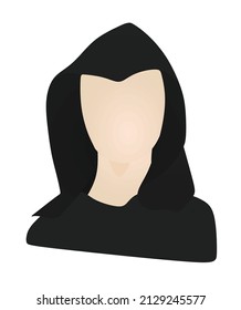 Hacker avatar Silhouette. Vektorgrafik