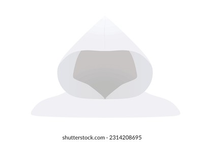 Hacker avatar silhouette. vector illustration