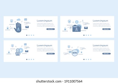 Hacker-Banner-Konzept. Design für Web-UI, mobile Uploads, Banner, Poster.Vektorgrafik
