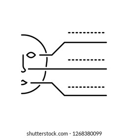 Hacker, biometric identification icon on white background. Can be used for web, logo, mobile app, UI UX