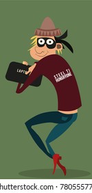 Hacker character cartoon 