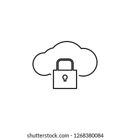 Hacker, cloud icon on white background. Can be used for web, logo, mobile app, UI UX