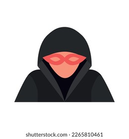 Composición de hackers con íconos conceptuales de ciberactividad ilegal romper cuenta malware datos robo ilustración vectorial
