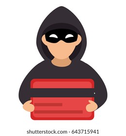 Hacker Credit Card Avatar Character Stock Vector (Royalty Free ...