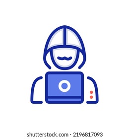 hacker crime icon editable stroke