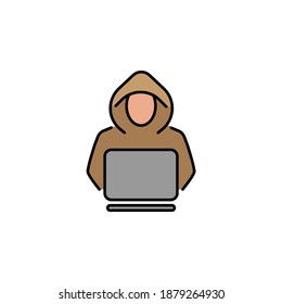 Hacker, criminal icon. Can be used for web, logo, mobile app, UI, UX