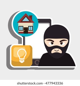 hacker criminal information icon