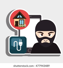 hacker criminal information icon
