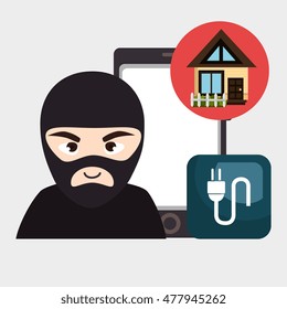 hacker criminal information icon