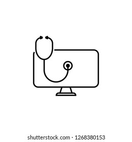 Hacker, curing computer virus icon on white background. Can be used for web, logo, mobile app, UI UX