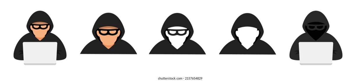 Hacker, Cyber criminal with laptop and programming Code