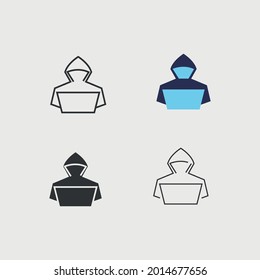 hacker cyber security vector icon security