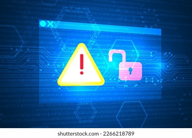 hacker and cyberattack protection system technology abstract. security system from malware and spyware background.