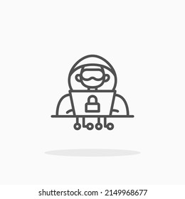hacker cybercrim line icon. Can be used for digital product, presentation, print design and more.