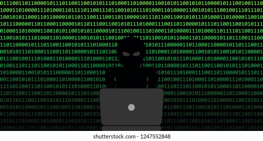 hacker cybercrime concept binary code web background vector illustration EPS10