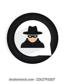 Un hacker es un cibercriminal que roba los datos personales del usuario. Ataque hacker y seguridad web. Concepto de phishing de Internet. El hombre está tratando de hacer un ciberataque. vector.
