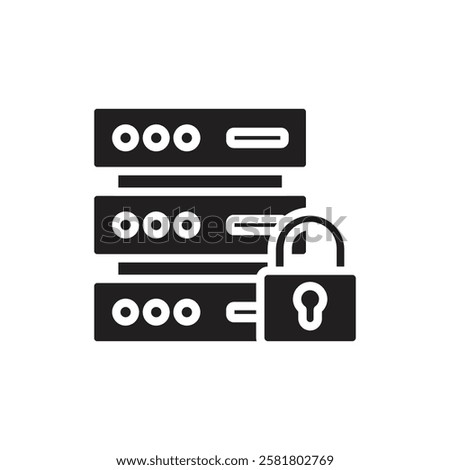 Hacker Database Filled Icon Vector Illustration