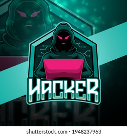 Hacker esport mascot logo design