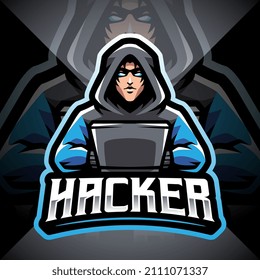 Design des Hacker-Esport-Maskottzeichens
