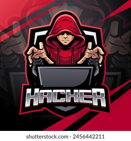 Hacker esport mascot logo design