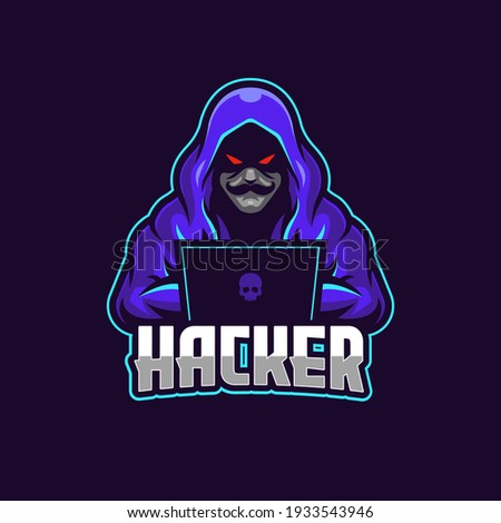 Hacker E-sports Mascot Logo Template
