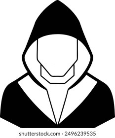 Hacker, Ethical Hacker, Black head Hacker art illustration silhouette 