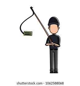 Hacker with fishing rod