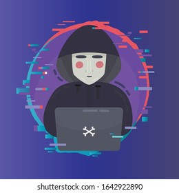 Hacker Glich Icon Hacker Logo Gliched