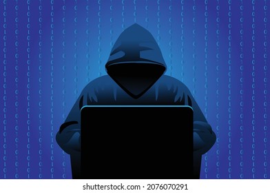 Hacker hack computer, virus, website, laptop, online, security,