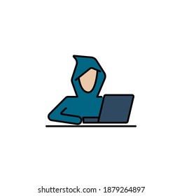 Hacker, hack icon. Can be used for web, logo, mobile app, UI, UX