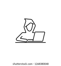 Hacker, hack icon on white background. Can be used for web, logo, mobile app, UI UX