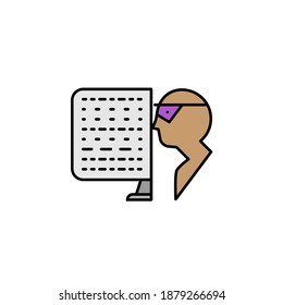 Hacker, ícono de hacker. Se puede usar para web, logotipo, aplicación móvil, UI, UX