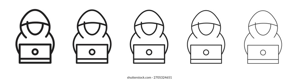 Diseño de icono de hacker, logotipo, App, interfaz de usuario. Ilustración vectorial, EPS